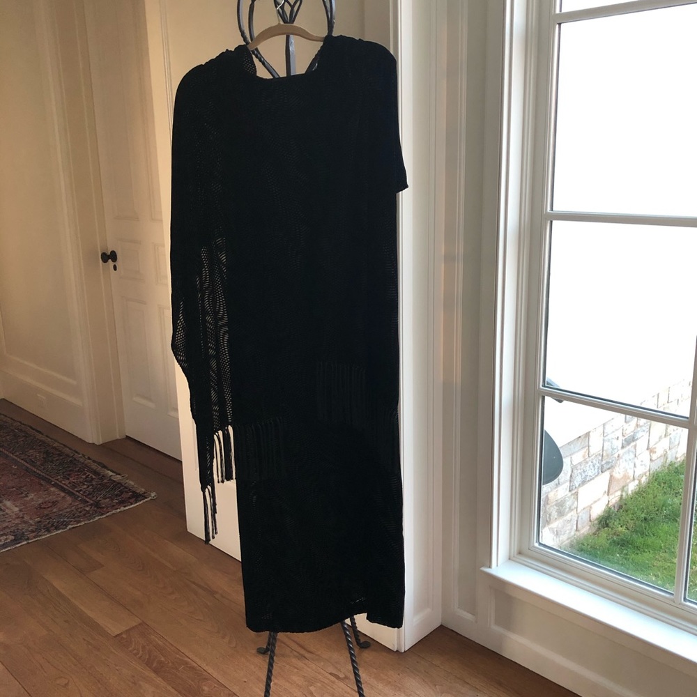 English Eccentrics black velvet maxi dress